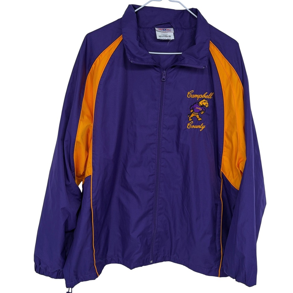 Campbell County Camels Windbreaker Jacket XL Mens‎ Purple Gold